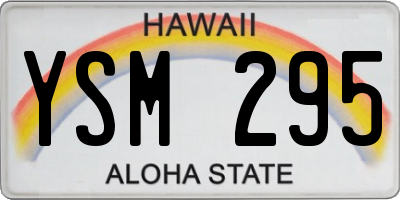 HI license plate YSM295