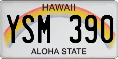 HI license plate YSM390