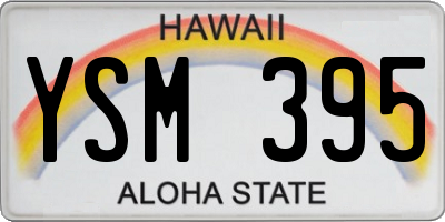 HI license plate YSM395