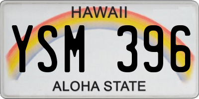 HI license plate YSM396