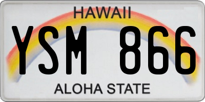 HI license plate YSM866
