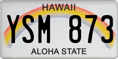 HI license plate YSM873