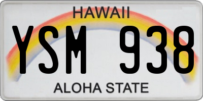HI license plate YSM938