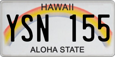 HI license plate YSN155