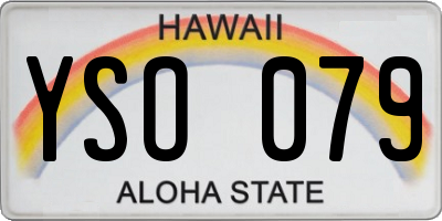 HI license plate YSO079