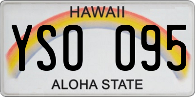 HI license plate YSO095