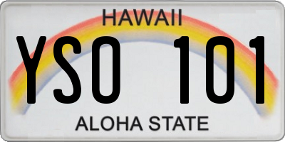 HI license plate YSO101