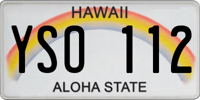 HI license plate YSO112