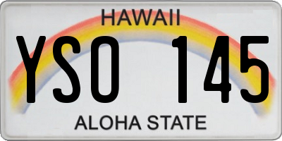 HI license plate YSO145