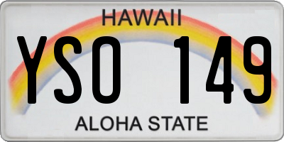 HI license plate YSO149