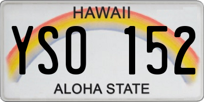 HI license plate YSO152