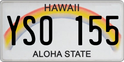 HI license plate YSO155