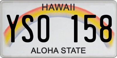 HI license plate YSO158
