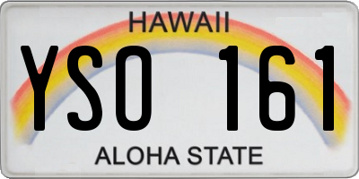 HI license plate YSO161