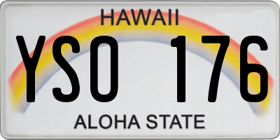 HI license plate YSO176