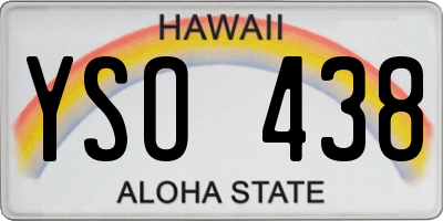 HI license plate YSO438