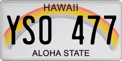 HI license plate YSO477