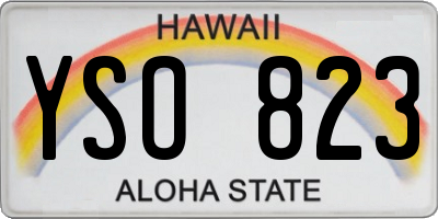 HI license plate YSO823