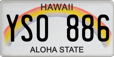 HI license plate YSO886