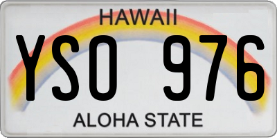 HI license plate YSO976