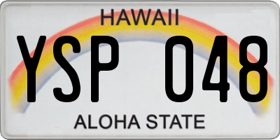 HI license plate YSP048