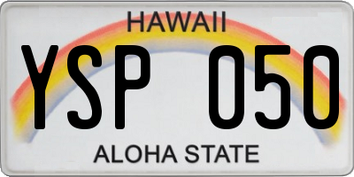 HI license plate YSP050