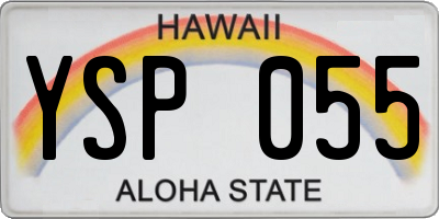 HI license plate YSP055