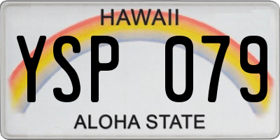 HI license plate YSP079