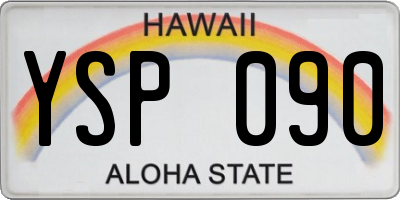 HI license plate YSP090