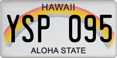 HI license plate YSP095