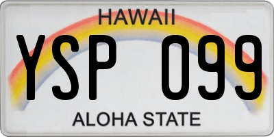 HI license plate YSP099