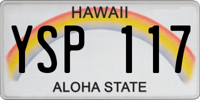 HI license plate YSP117