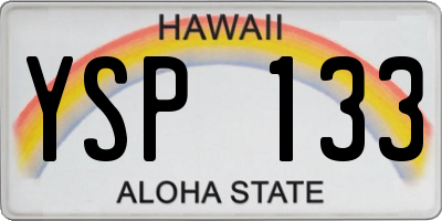 HI license plate YSP133