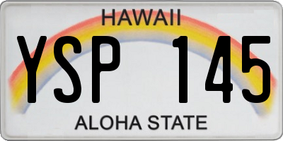 HI license plate YSP145
