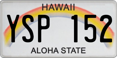 HI license plate YSP152