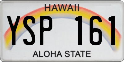 HI license plate YSP161