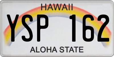 HI license plate YSP162