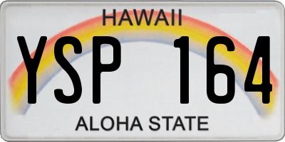 HI license plate YSP164