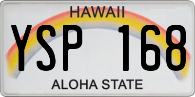HI license plate YSP168