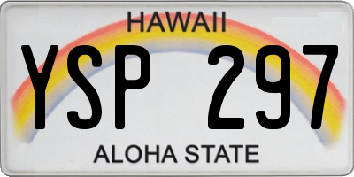 HI license plate YSP297