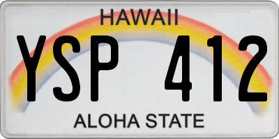 HI license plate YSP412