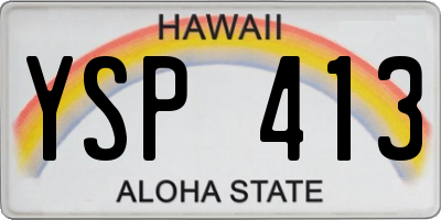 HI license plate YSP413