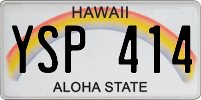HI license plate YSP414