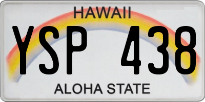 HI license plate YSP438