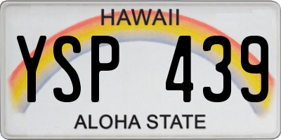 HI license plate YSP439
