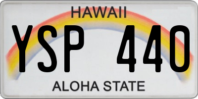 HI license plate YSP440