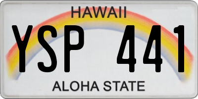 HI license plate YSP441