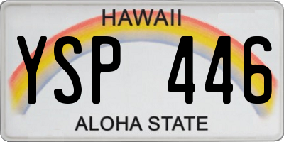 HI license plate YSP446