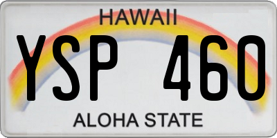 HI license plate YSP460
