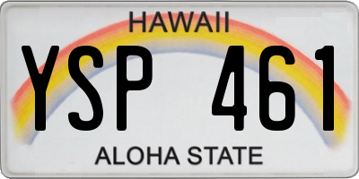 HI license plate YSP461